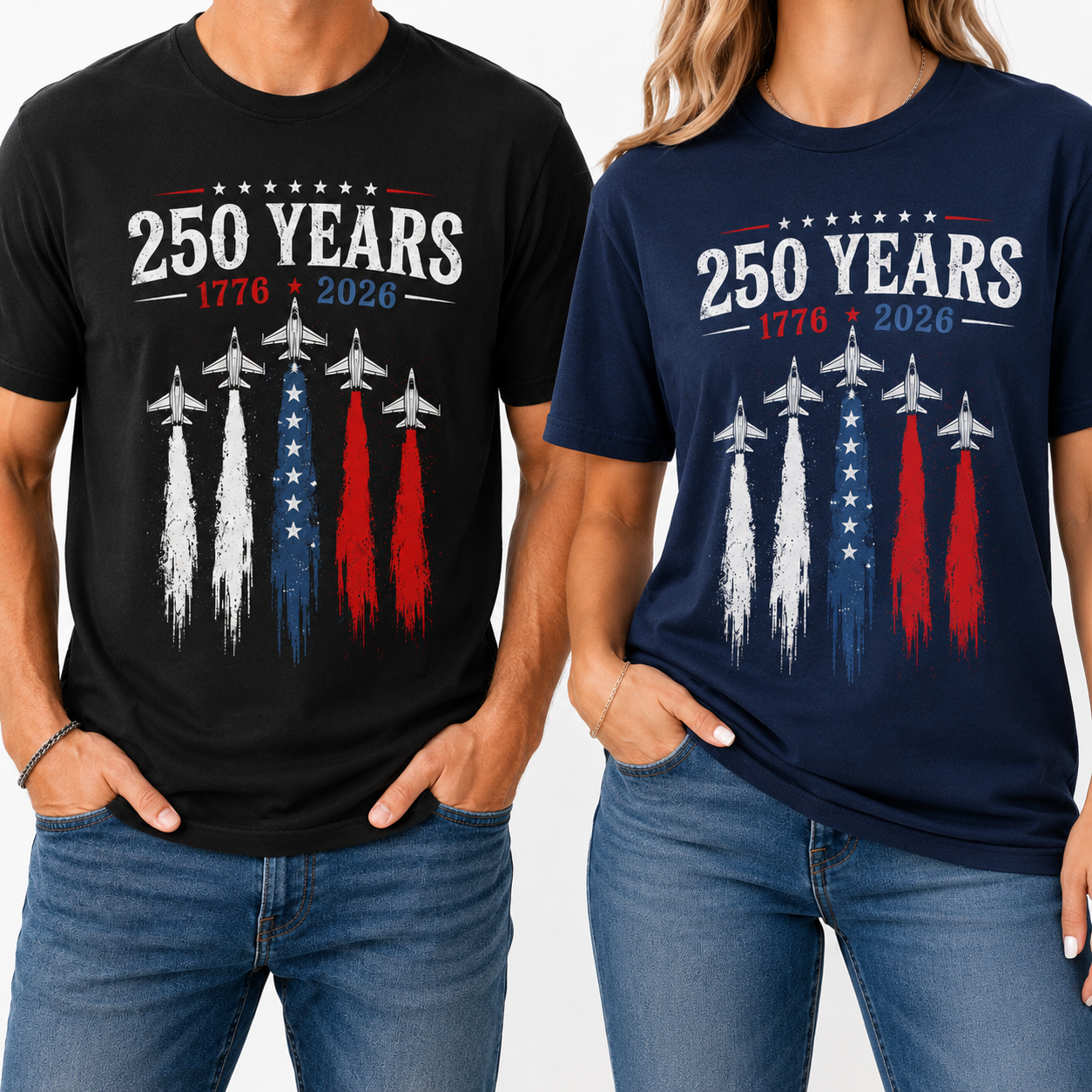 America 250 Years Freedom T-Shirt Unisex Patriotic Wash Shirt THUC99