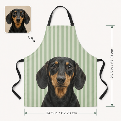 Custom Dog Apron Personalized Photo Cooking Apron, Unique Pet Parent Gift for Kitchen, BBQ and Baking THUC99
