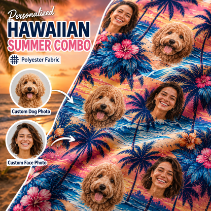 Personalized Photo Dog Hawaiian Shirt, Custom Pet Lover Summer Shirt, Beach Vacation Gift THUC99