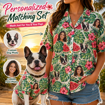 Personalized Hawaiian Shirt With Custom Dog Photo, Pet Parent Summer Gift THUC99