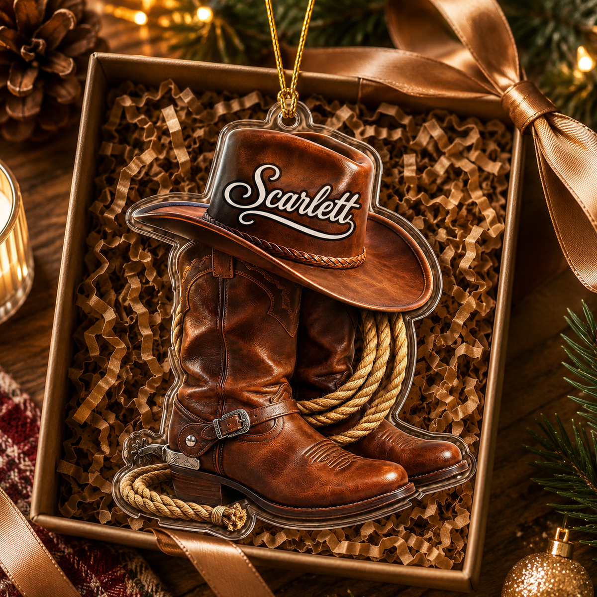 Personalized Boost Western Cowgirl Acrylic
