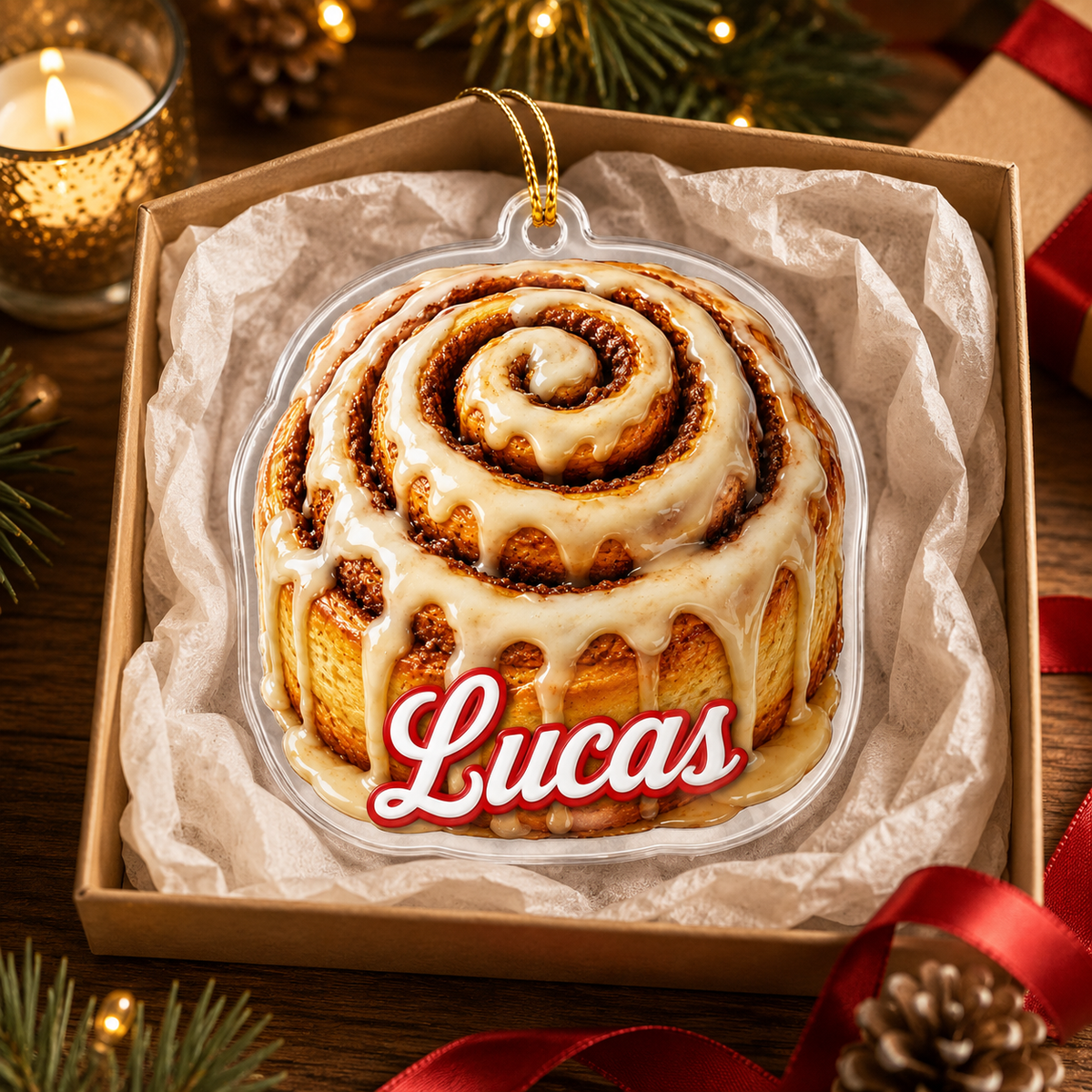 Breakfast Custom Name Cinnamon Roll Acrylic