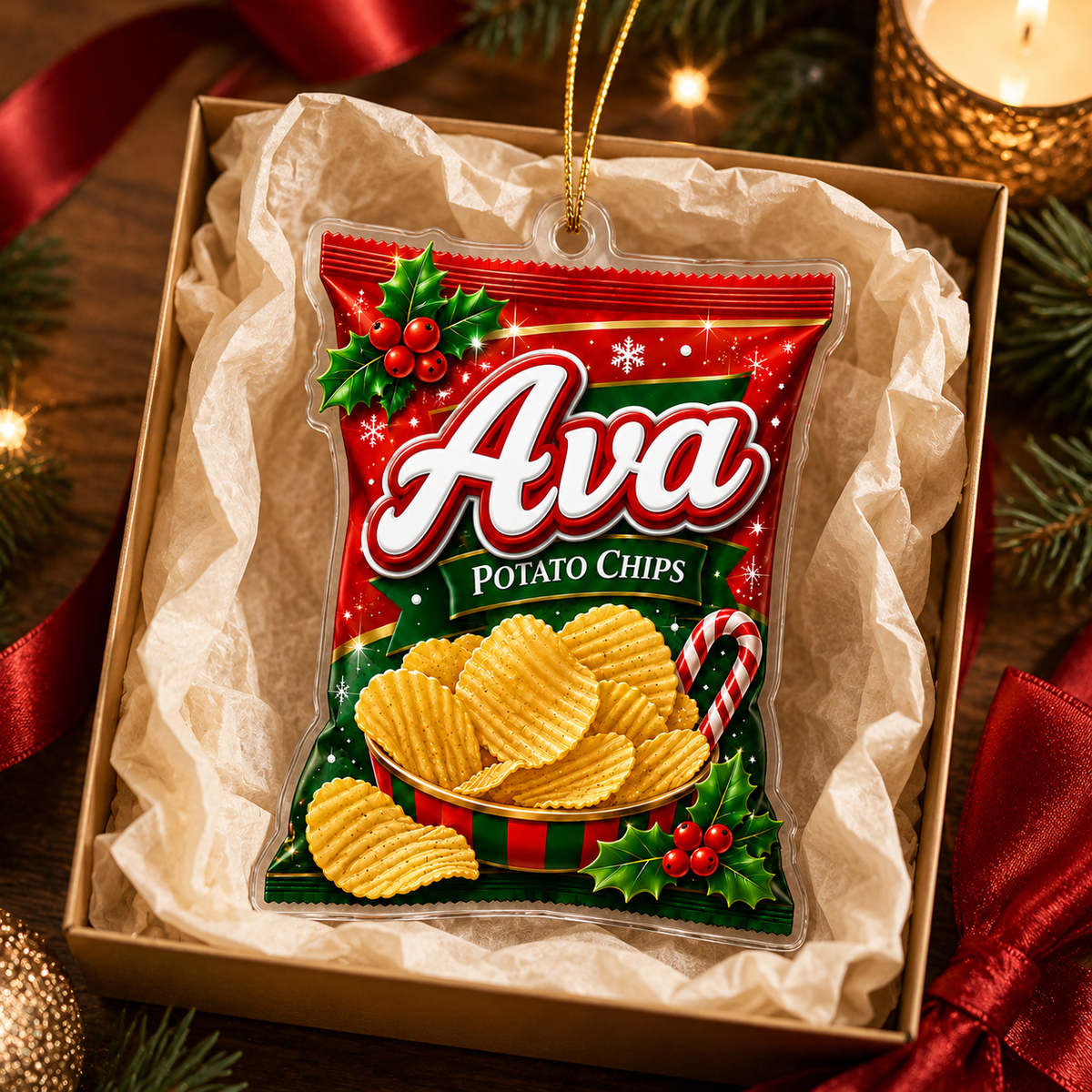 Custom Name Food Acrylic - Potato Chips