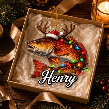 Fishing Christmas Redfish Acrylic