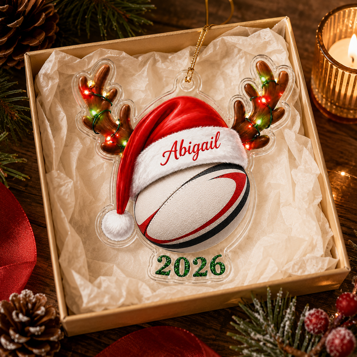 Christmas Sports 2026 Rugby Acrylic