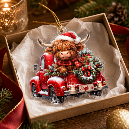 Christmas Farm Highland Cow