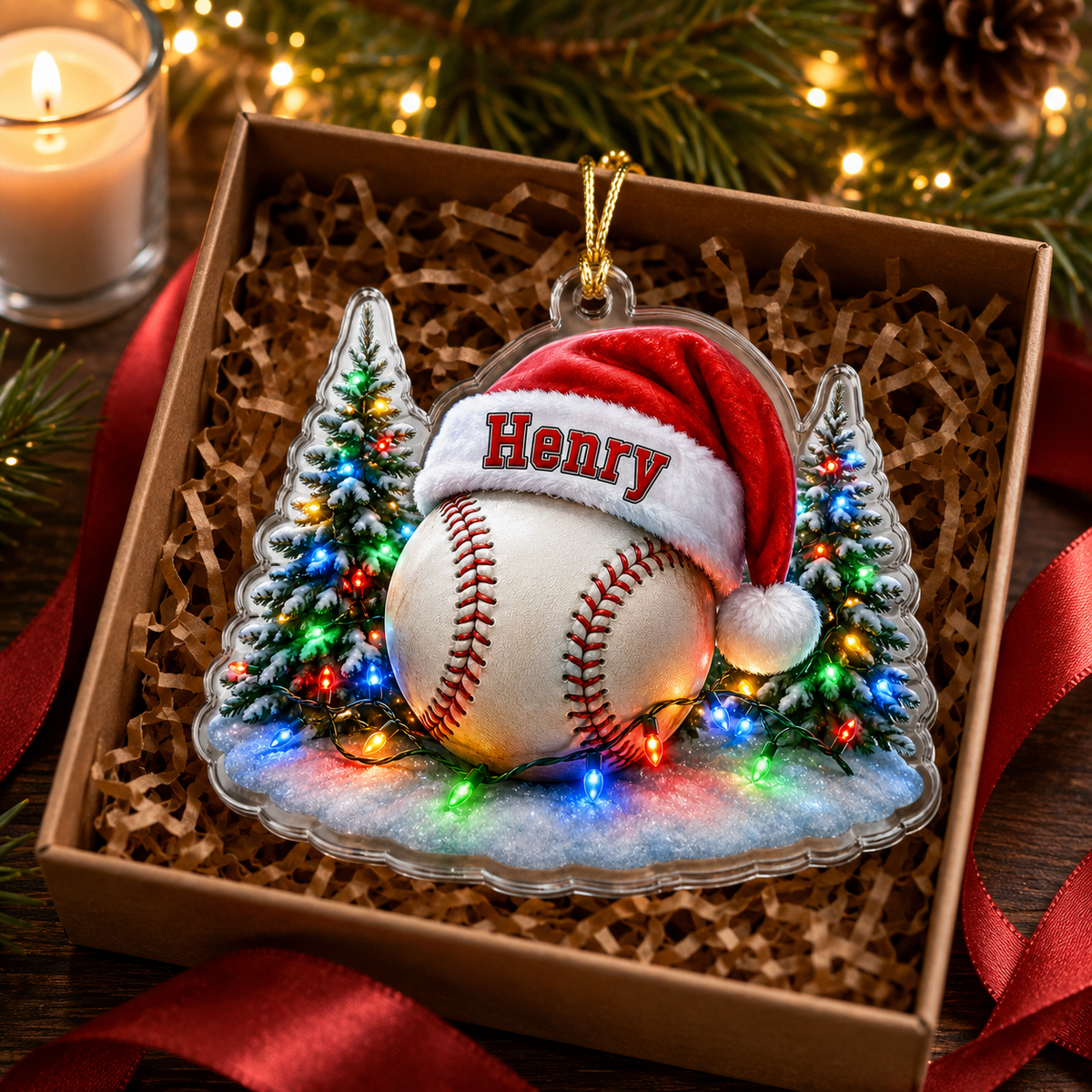 Custom Sports Christmas Acrylic - Basketball