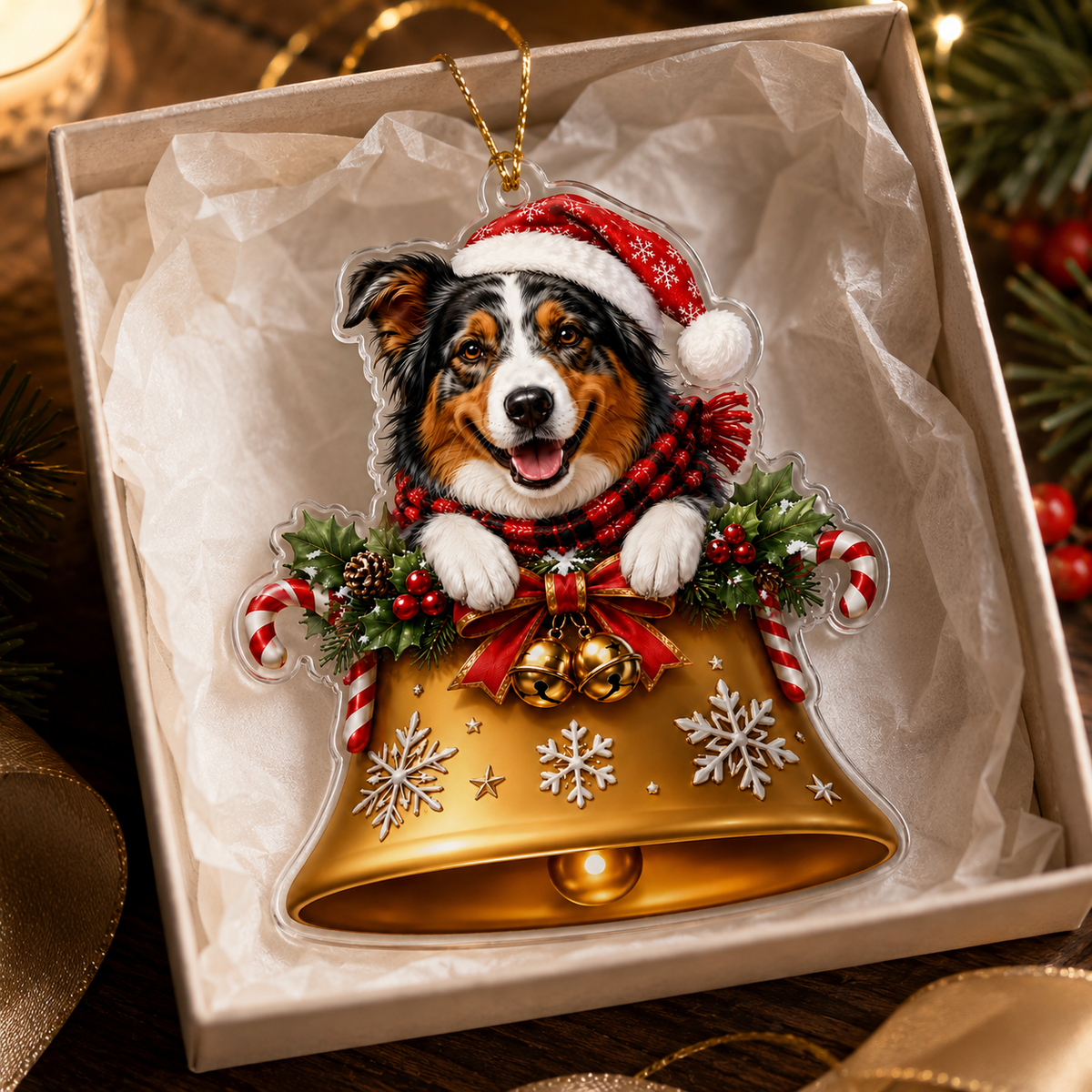Dog Christmas Bell Australian Shepherd