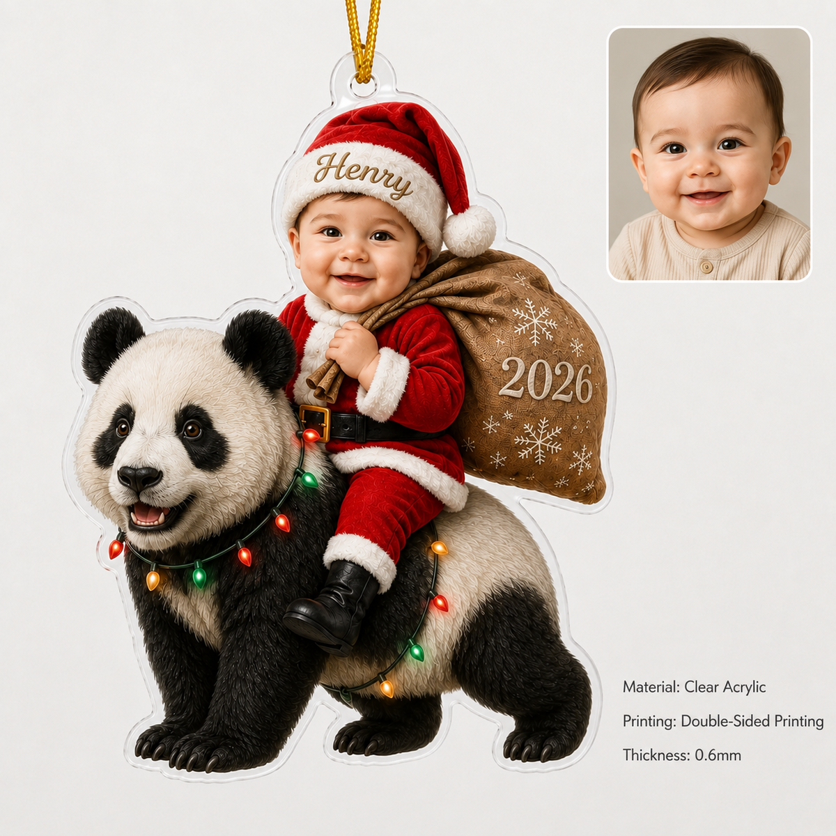 Custom Photo Baby Animal Panda