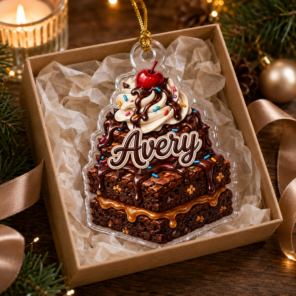 Custom Dessert Brownie Acrylic