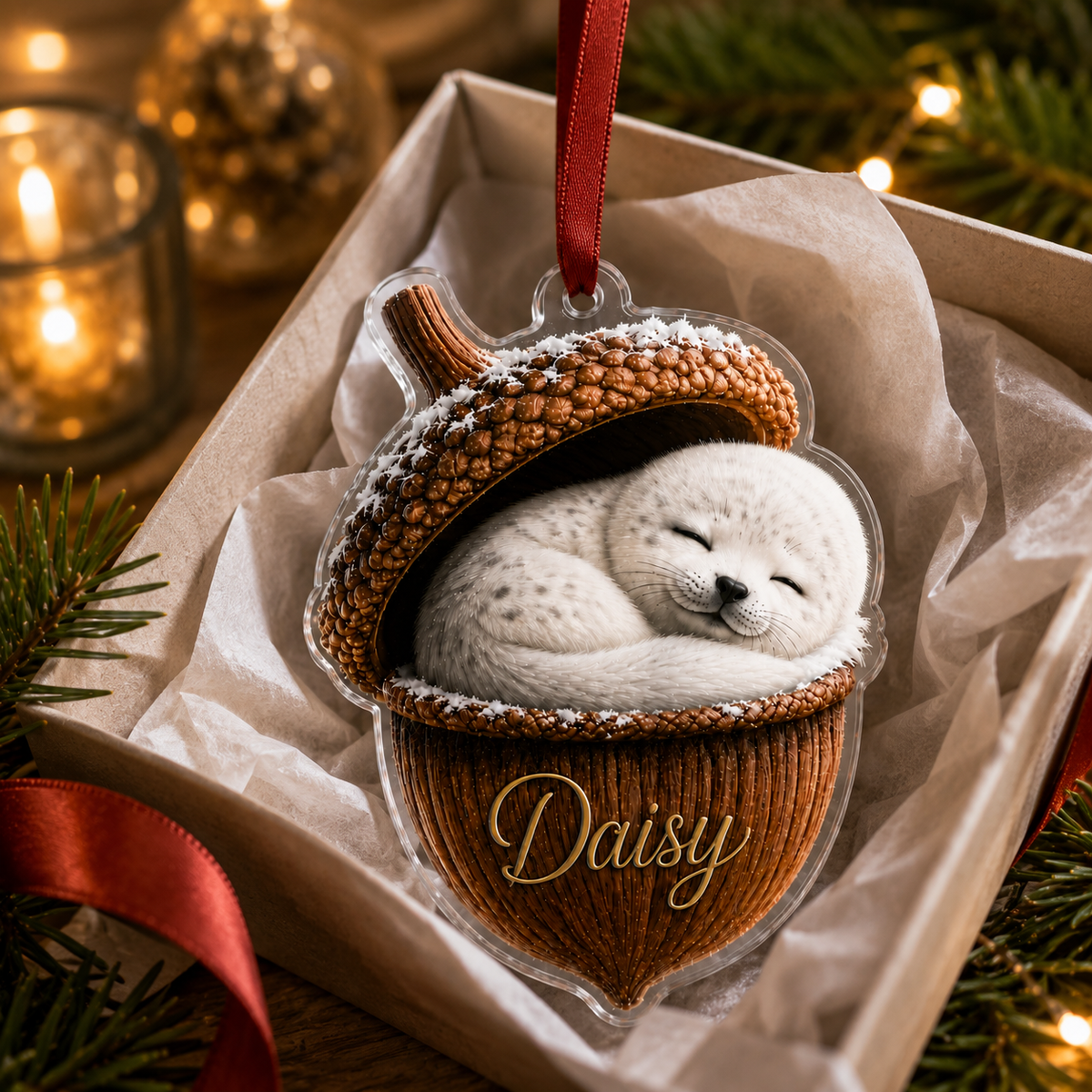 Animal Tree Decor Acrylic Baby Seal