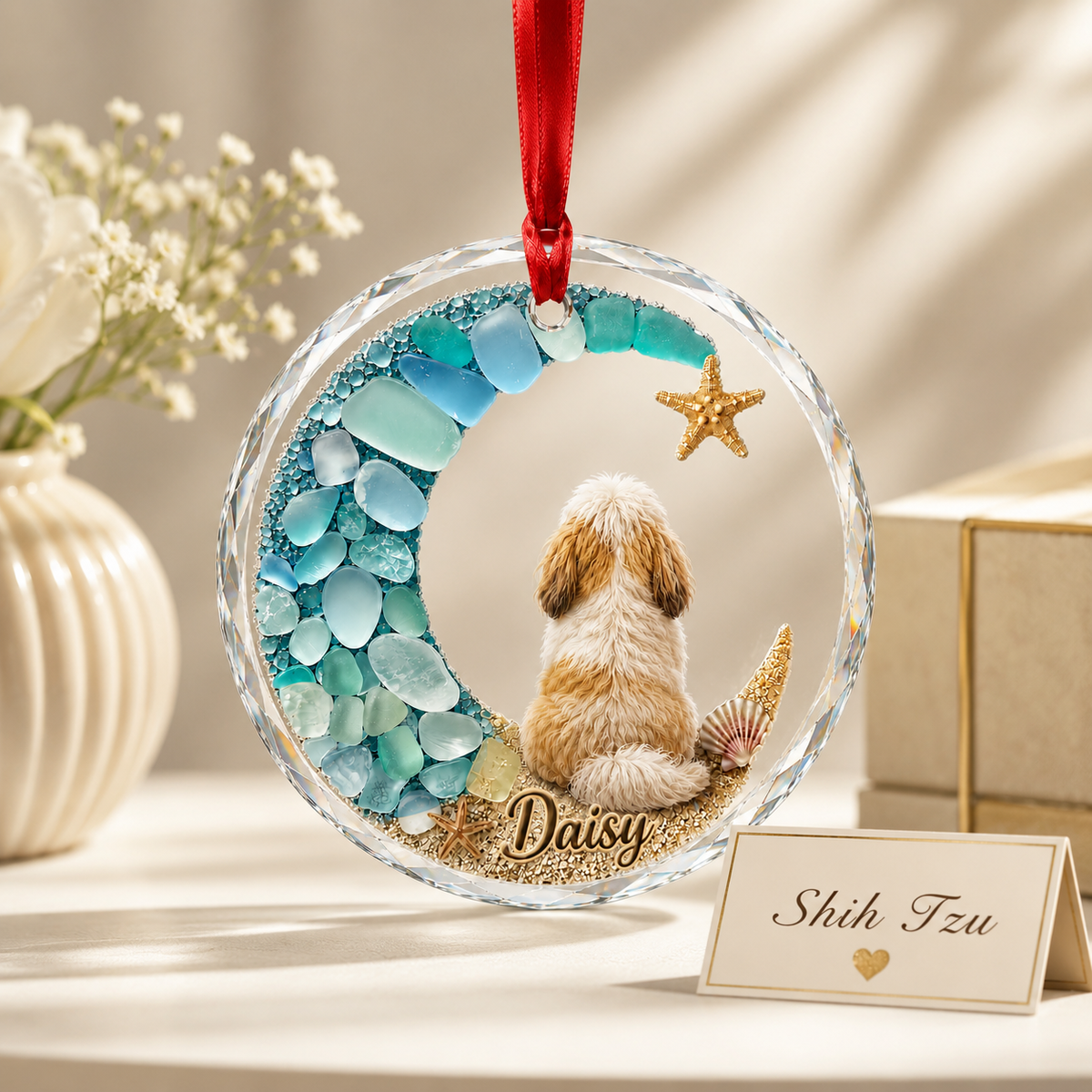 Custom Dog Seashell Shiz Tzu