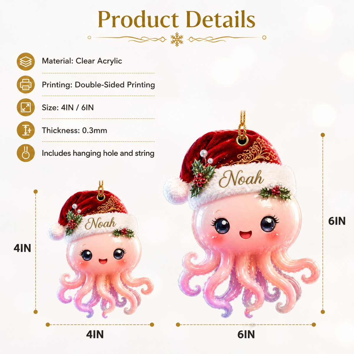 Animal With Santa Hat Octopus