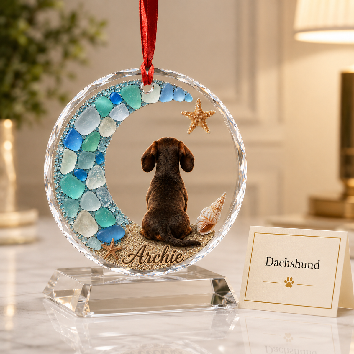 Custom Dog Seashell Duchsund