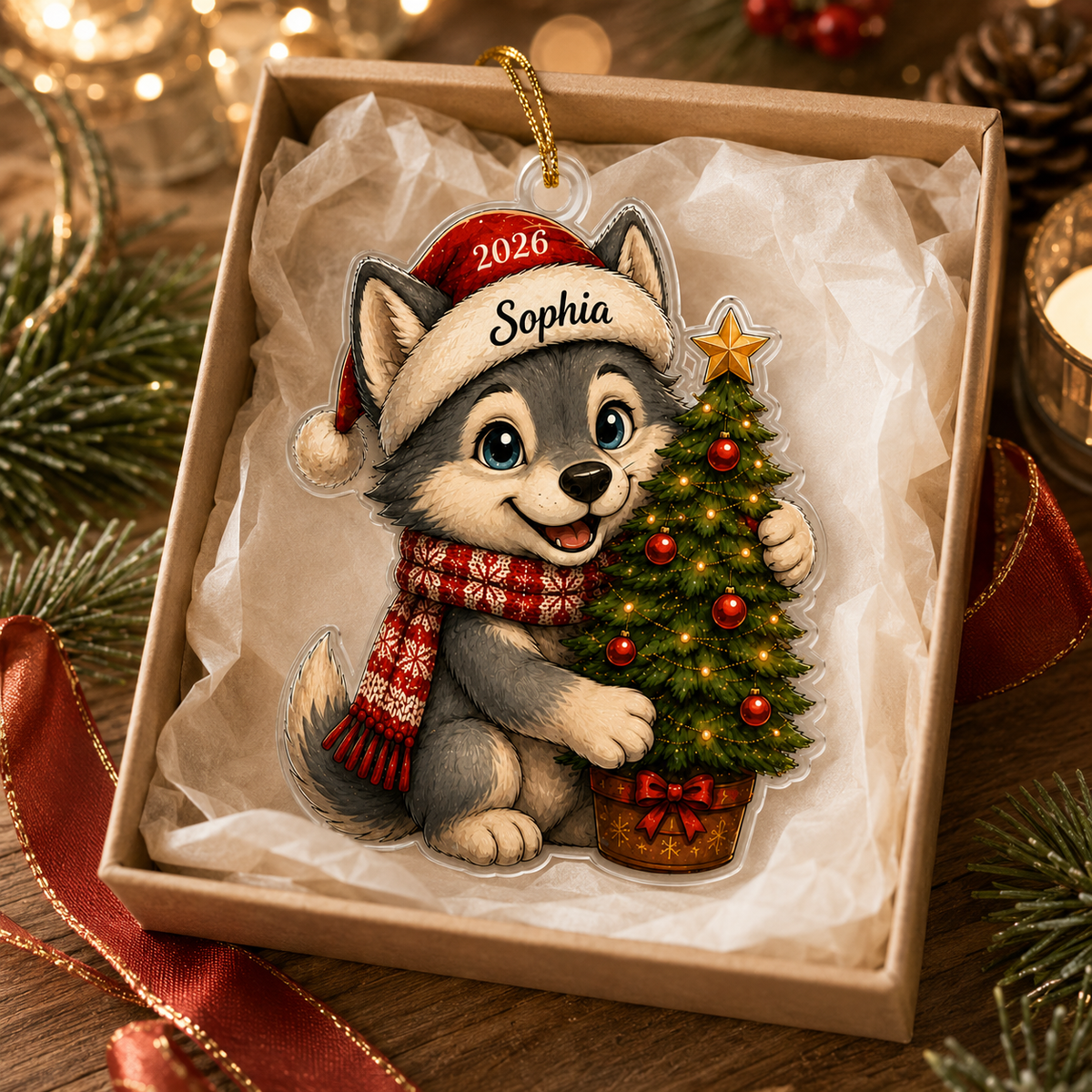 Animal Chrismas Wolf