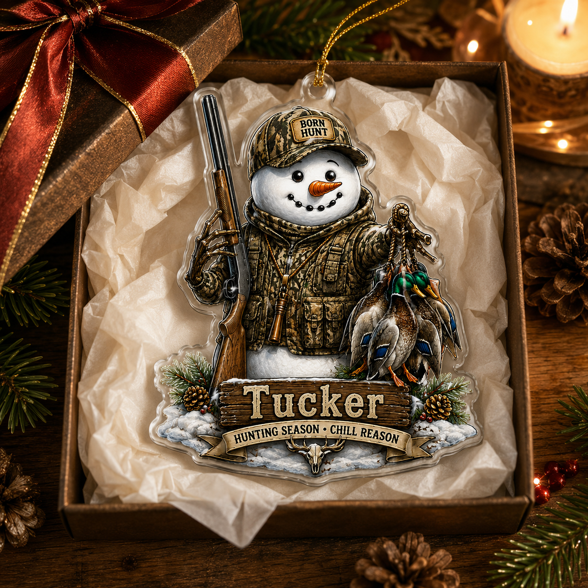 Personalized Hunting Frosty Duck Hunter Acrylic