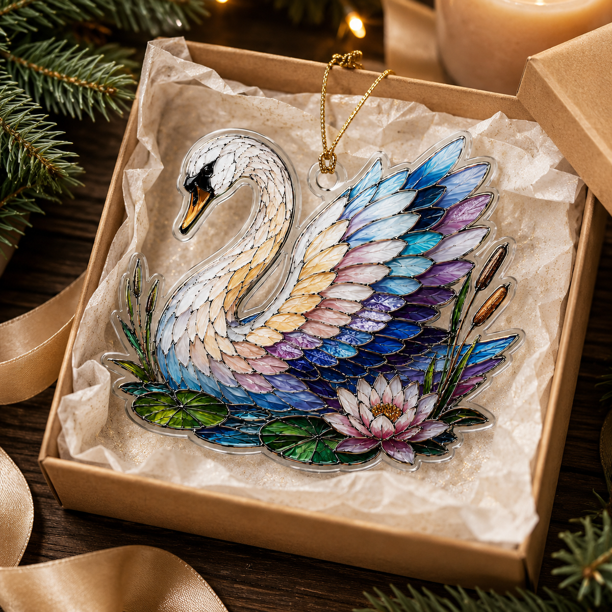 Bird With Flower Swan
