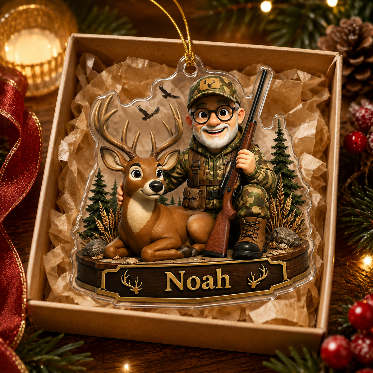 Personalized Hunting Woodland Deer Legacy Acrylic
