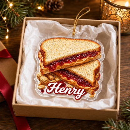 Breakfast Custom Name Peanut Butter and Jelly Sandwich Acrylic