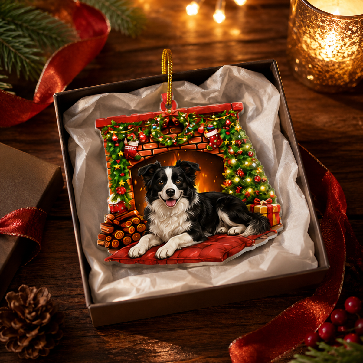 Dog Christmas Tree Border Collie