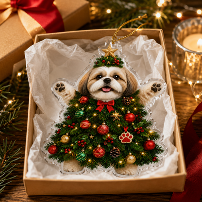 Dog Santa Tree Shih Tzu