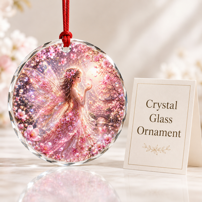 Fairy Glass Ornament Cherry Blossom Fairy