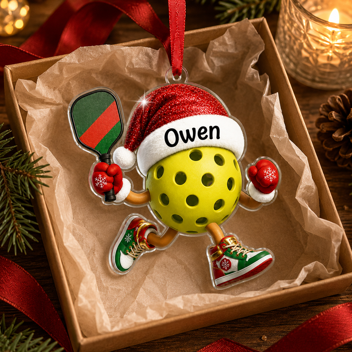 Sport Running Custome Name Acrylic Pickle Ball