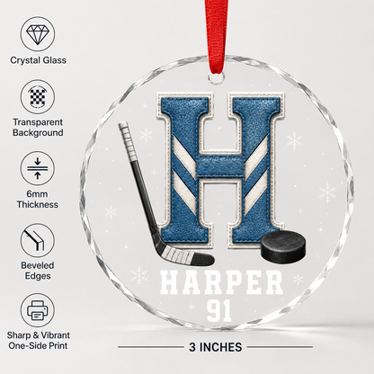 Sport Glass Alphabet Name Hockey