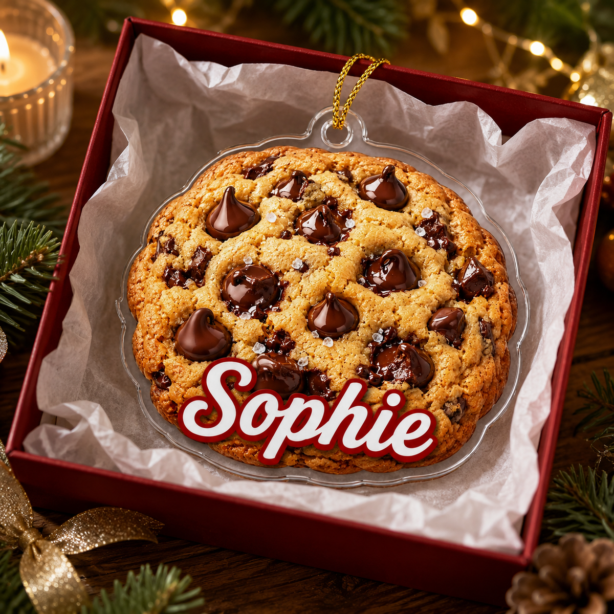 Breakfast Custom Name Chocolate Chip Cookie Acrylic