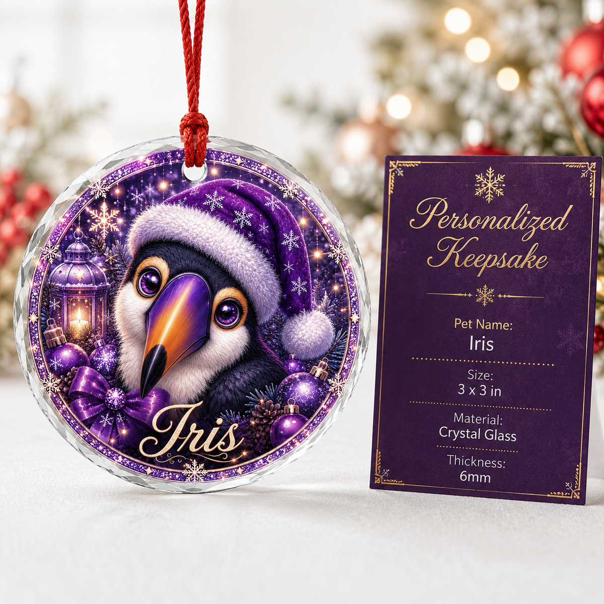 Purple Bird At Christmas Toucan