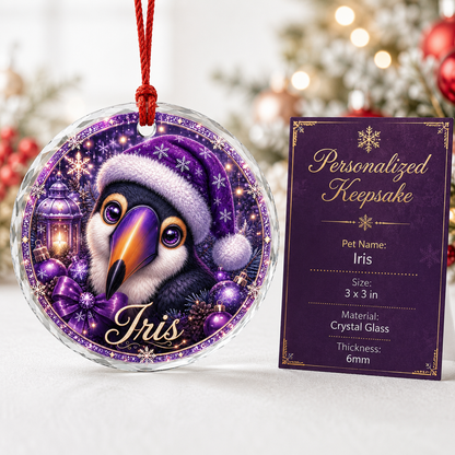 Purple Bird At Christmas Toucan