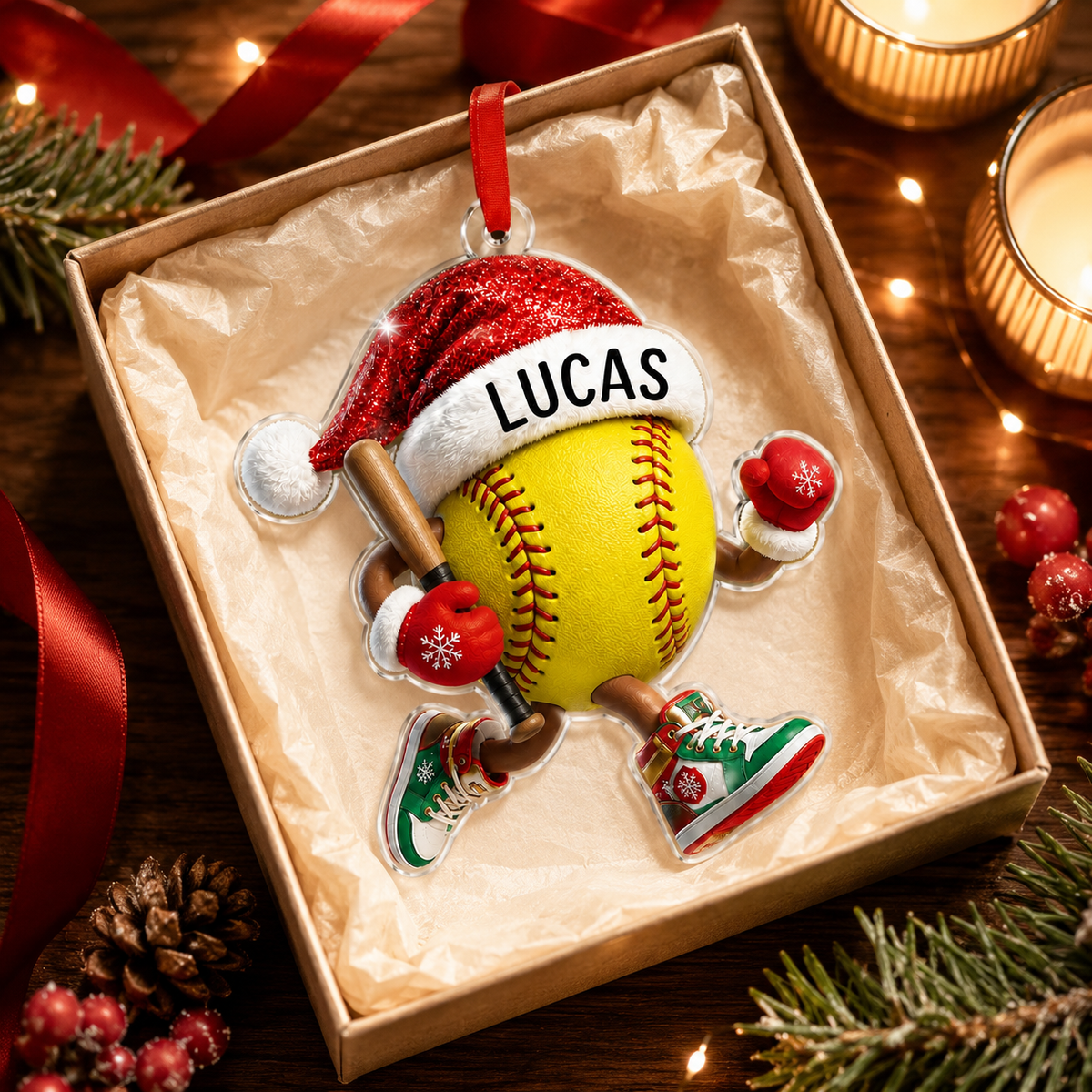 Sport Running Custome Name Acrylic Softball