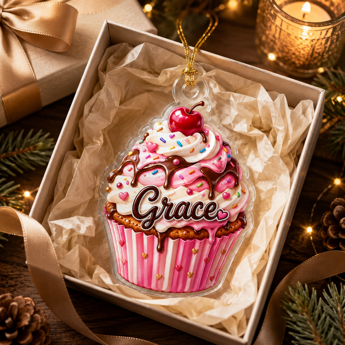 Custom Dessert Cupcake Acrylic
