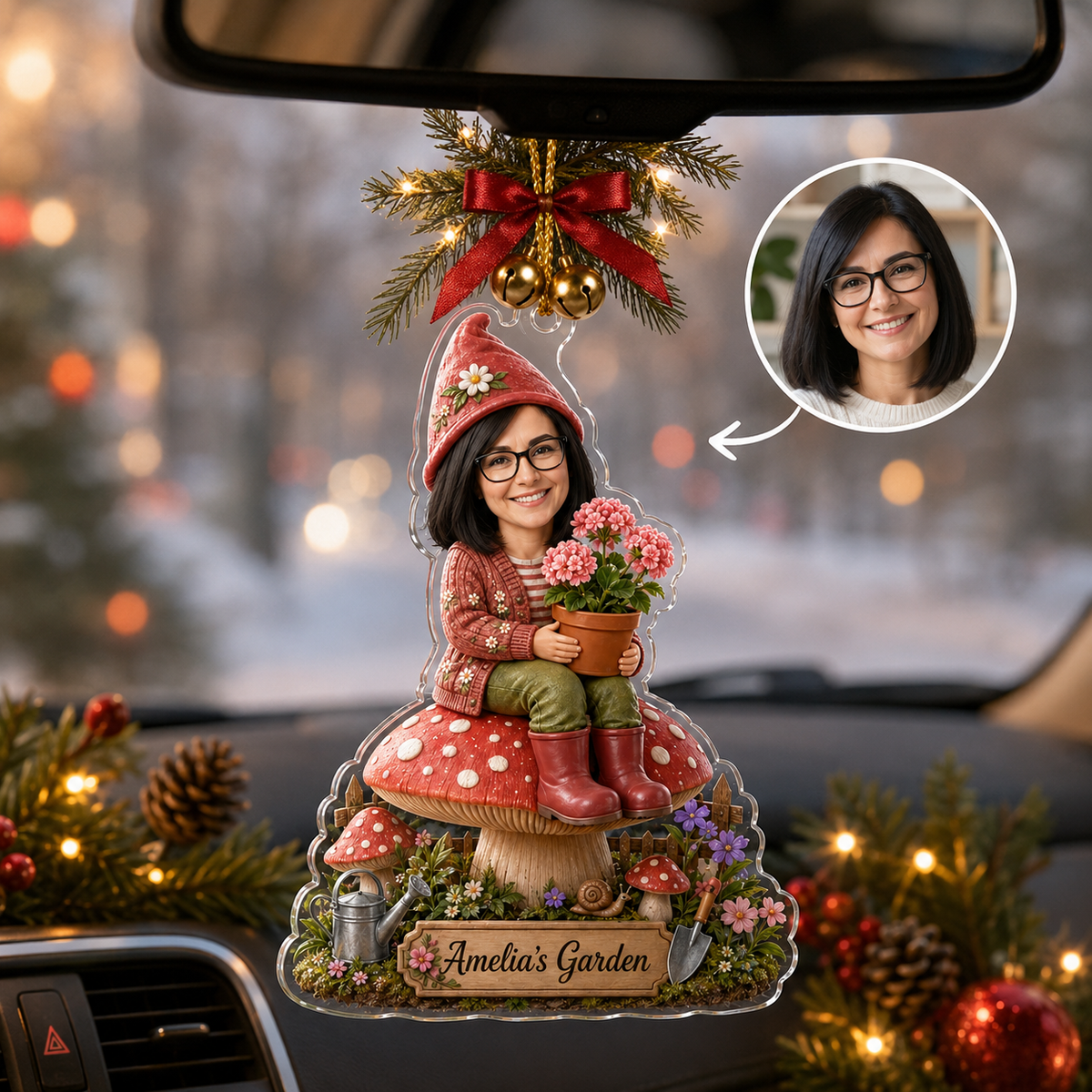 Custom Gardening Photo Garden Gnome Acrylic