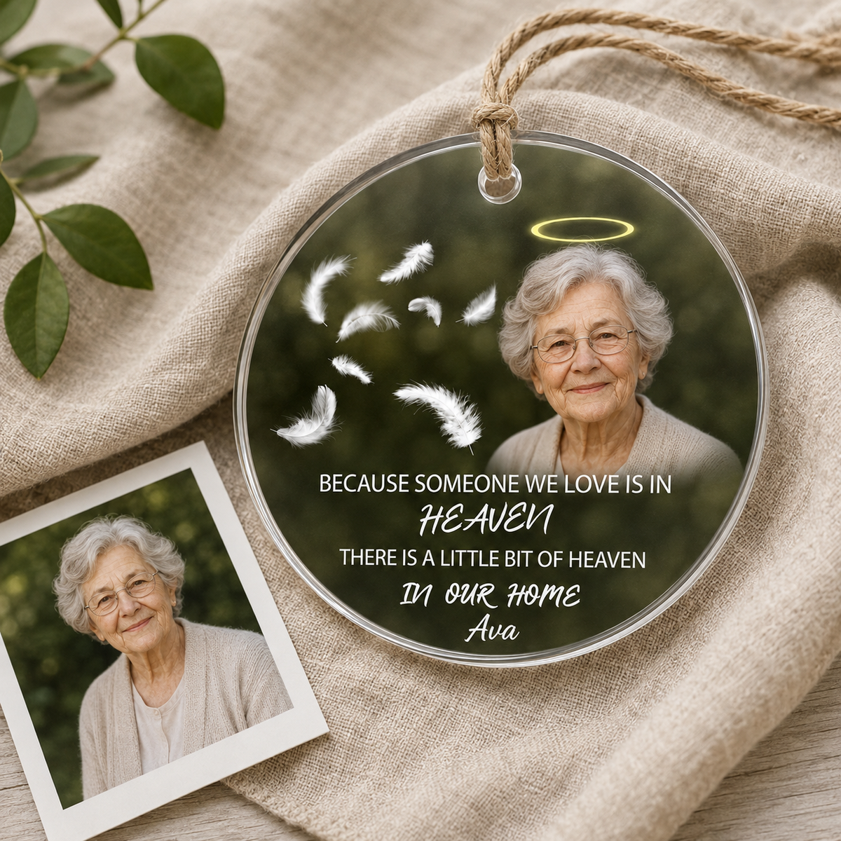 Custom Photo Someone We Love Feathers