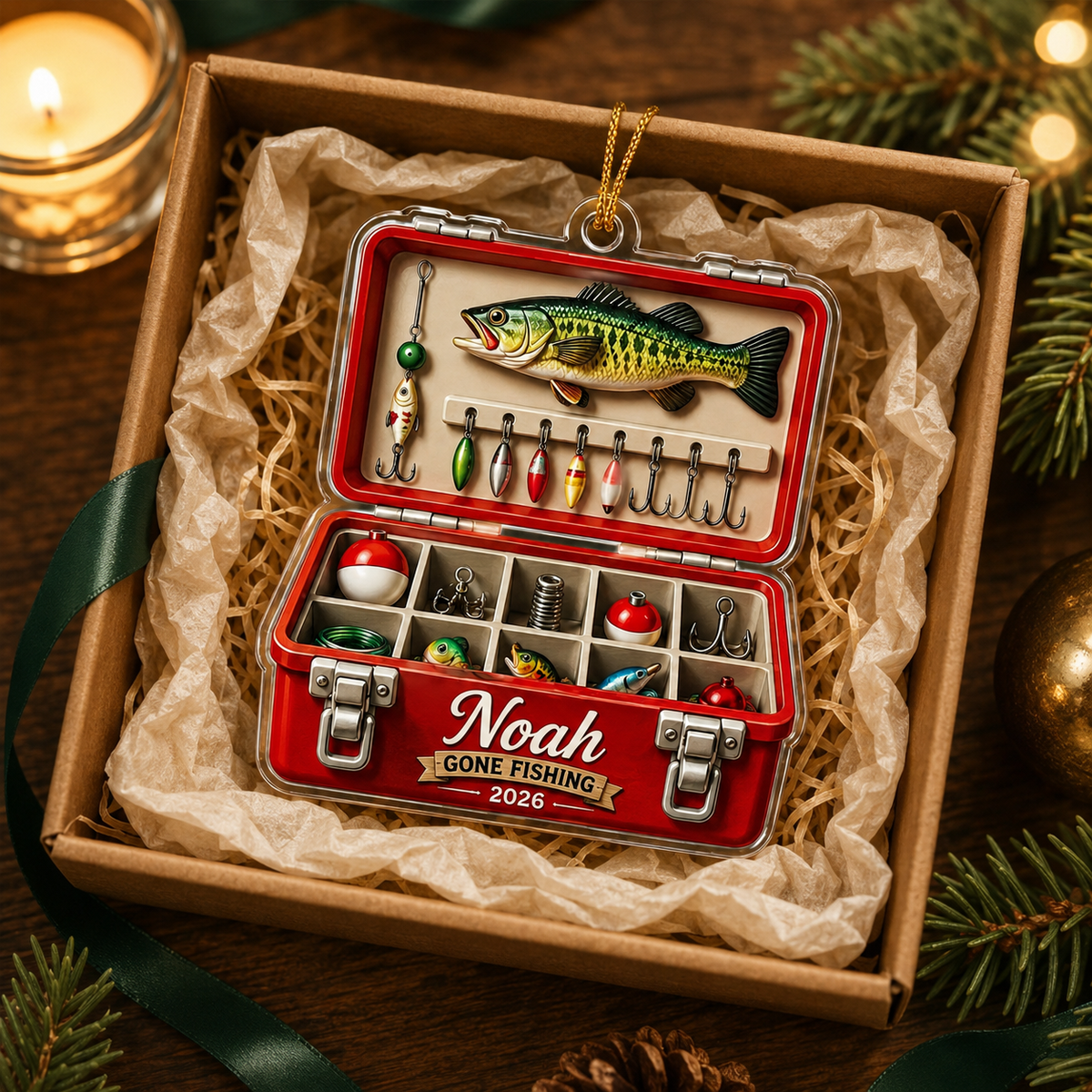 Personalized Fishing Lure Box Acrylic