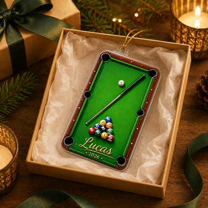 Custom Name Billiards Green Pool Table Acrylic