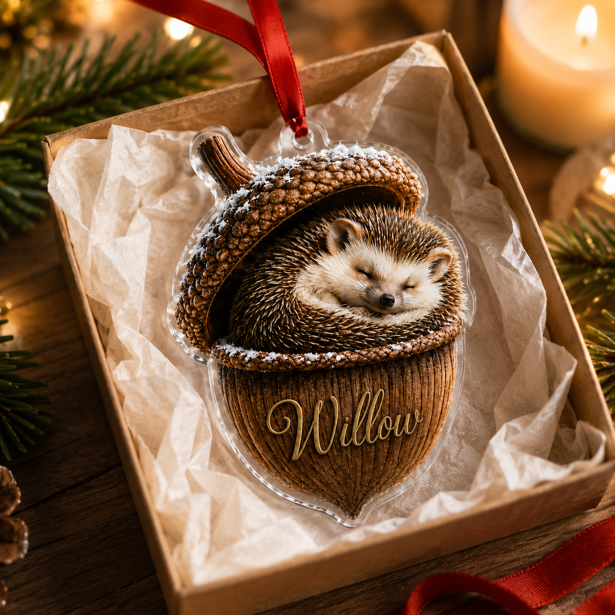 Animal Tree Decor Acrylic Hedgehog