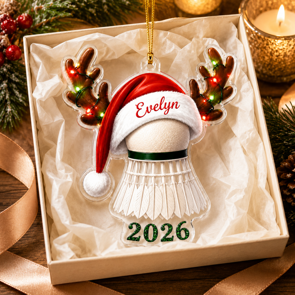Christmas Sports 2026 Badminton Acrylic