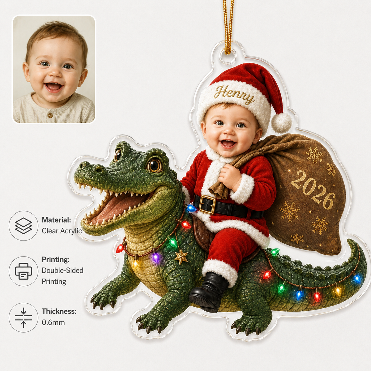 Custom Photo Baby Animal Crocodile