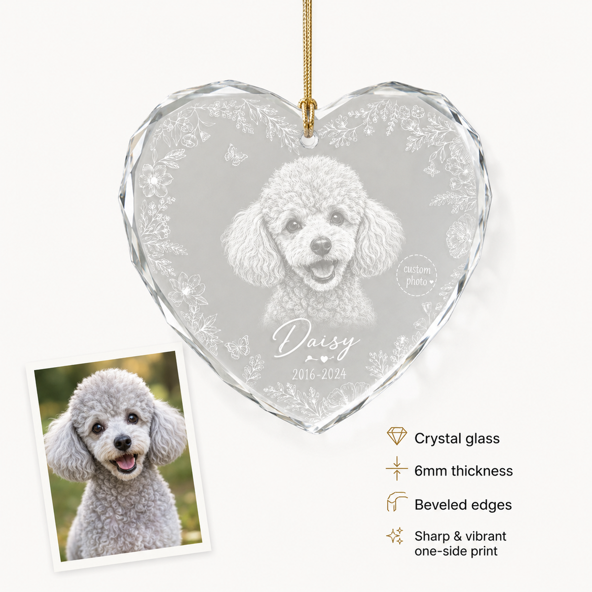 Custom Photo Dog Memorial Style 2