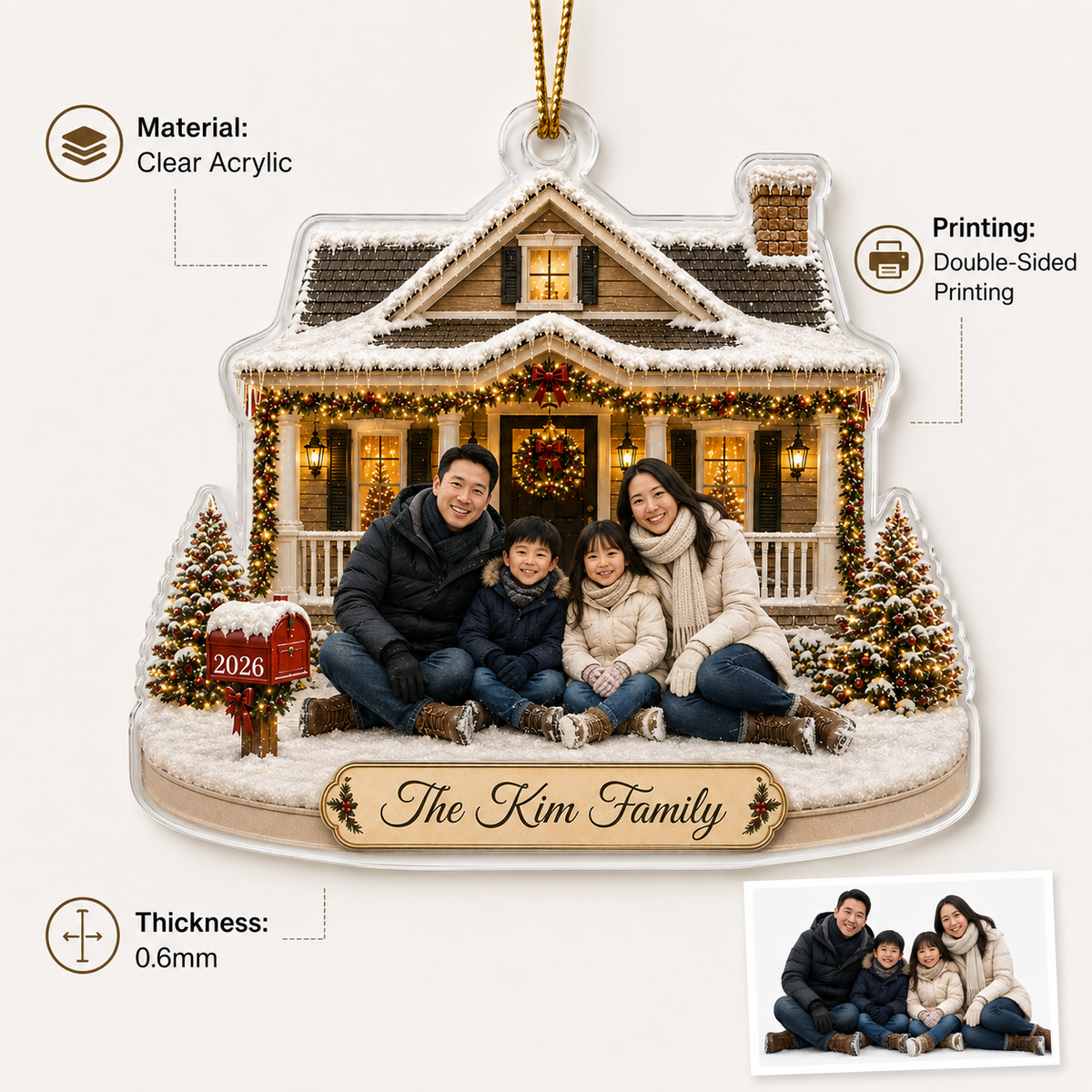 Family Photo Winter House