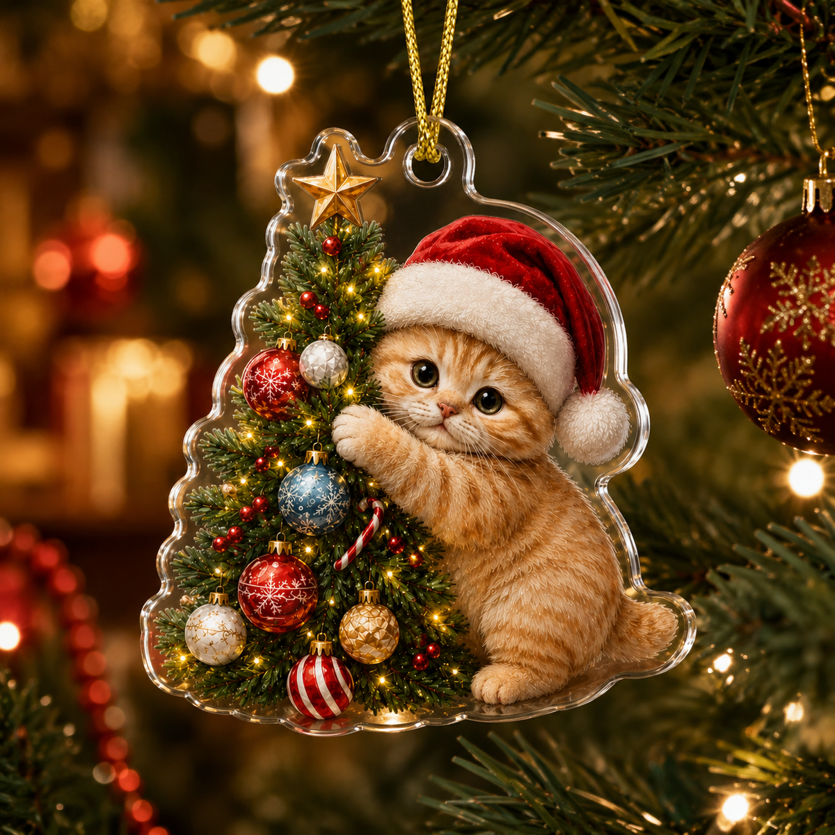 Cat With Christmas Tree Munchkin