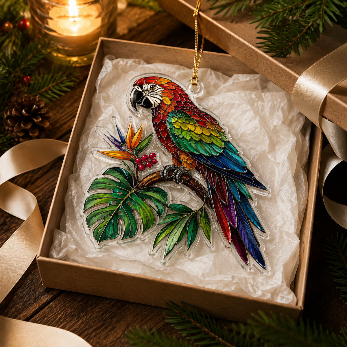 Bird With Flower Parrot