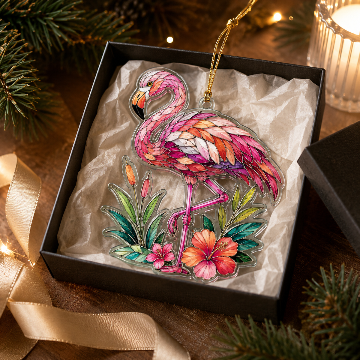 Bird With Flower Flamingo