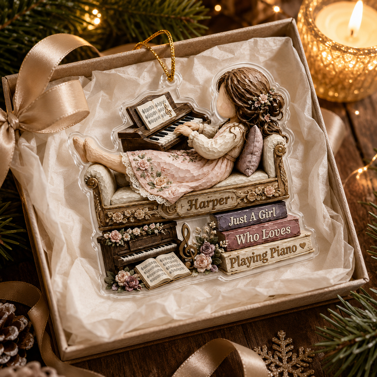 Personalized Just A Girl Hobby Playing Piano