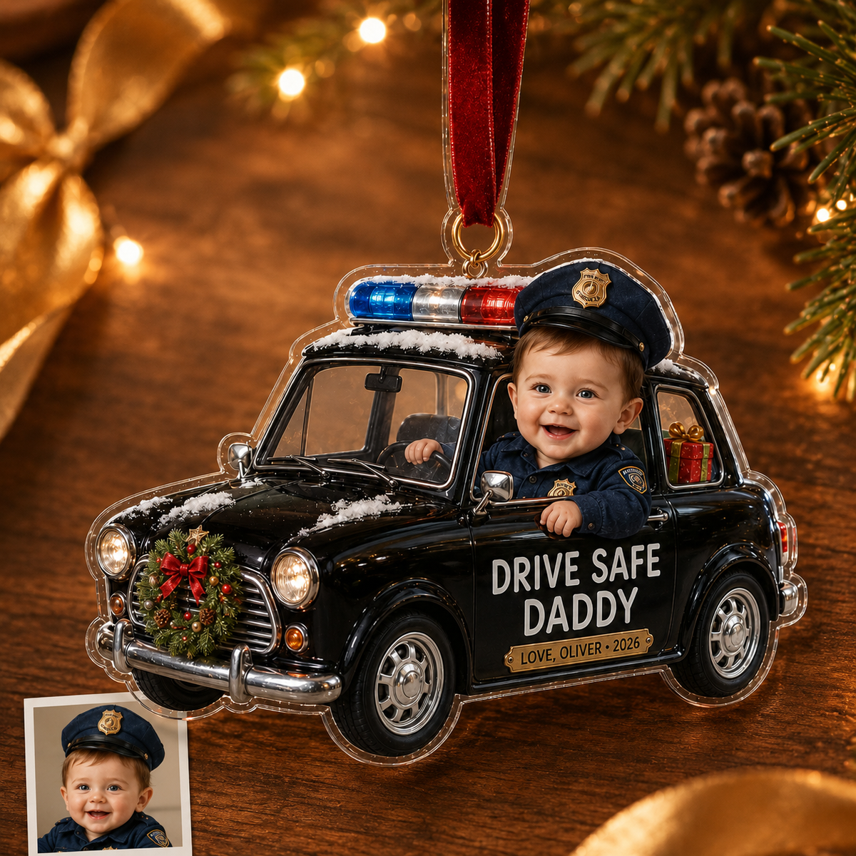 Photo Baby Police Car