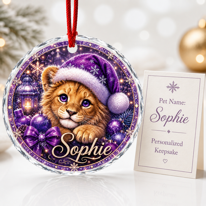 Purple Animal At Christmas Lion