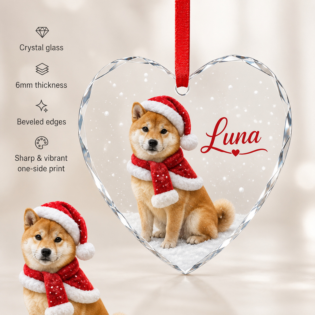 Custom Photo Dog In Snow