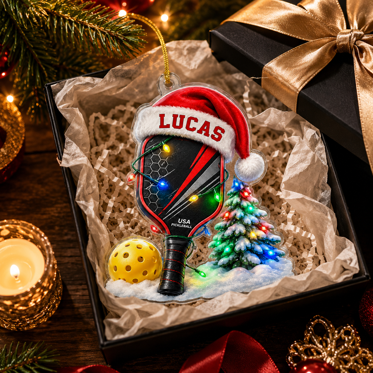 Custom Sports Christmas Acrylic - Pickleball